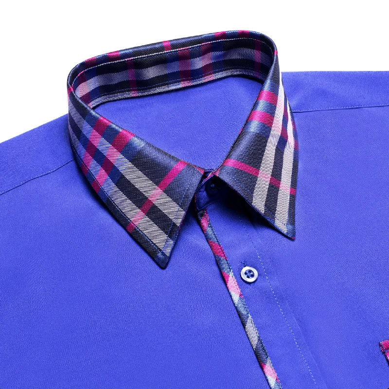 Blue Red Stitching Shirt- CY-1212