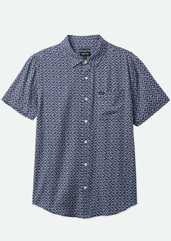 Brixton Men's Charter Print Short Sleeve Woven Button Up Shirt