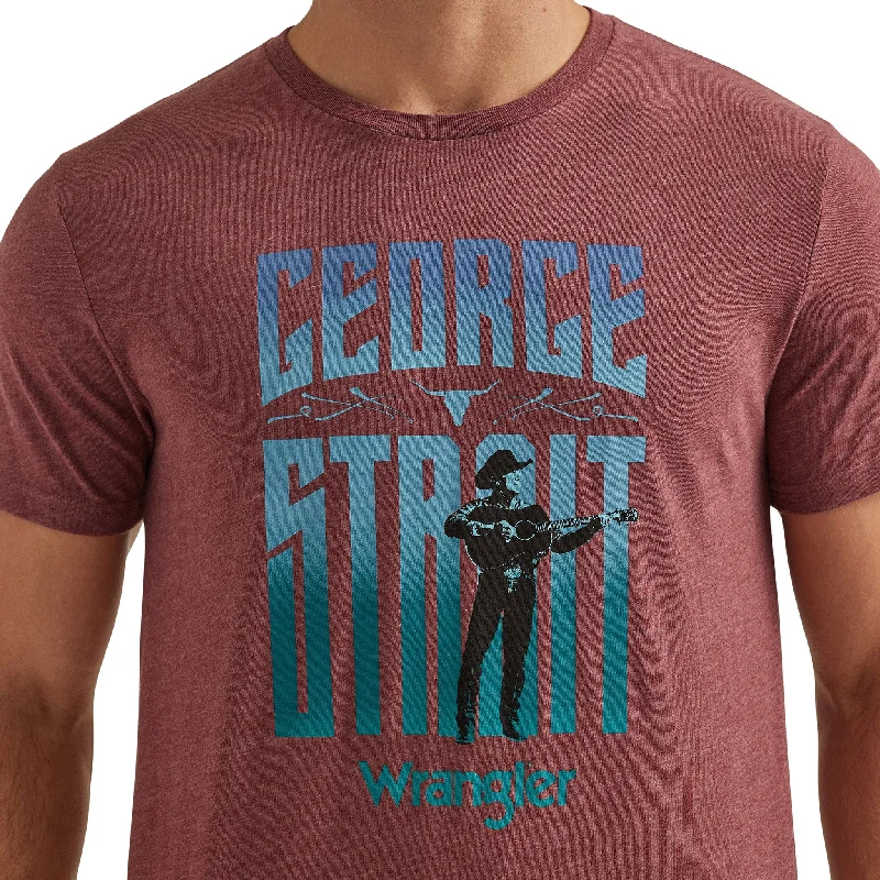 Wrangler Men's Burgandy George Strait Tee