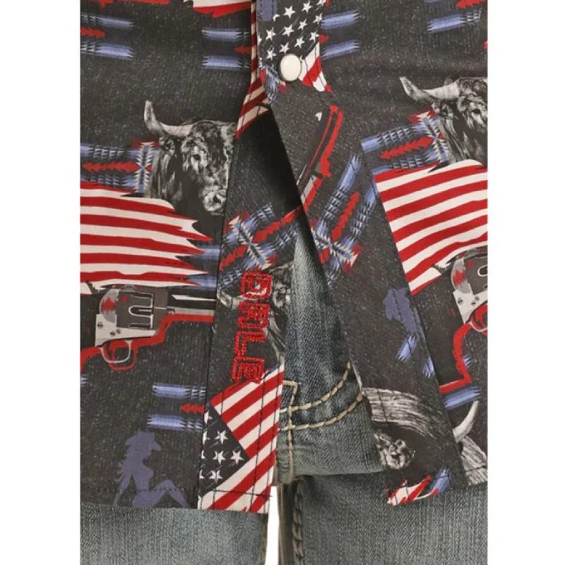 Dale Brisby American Flags & Bull Long Sleeve