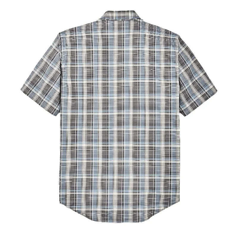 Filson Twin Lakes Short Sleeve Sport Shirt Gray / Blue / Cream