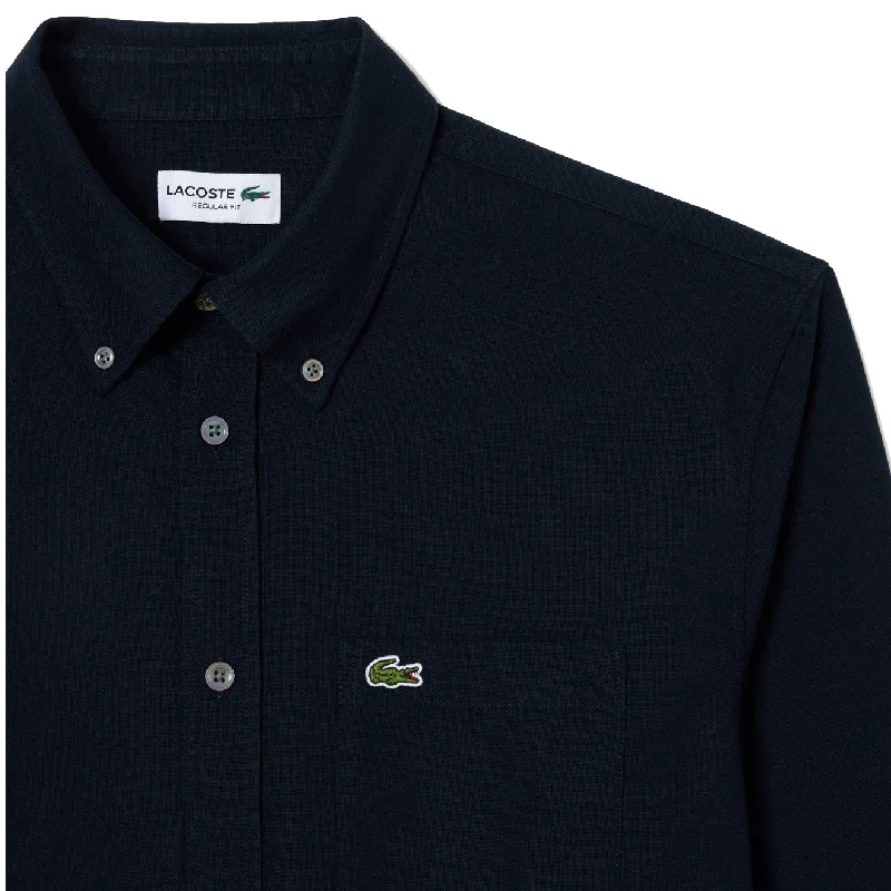 Lacoste Regular Fit Oxford Shirt Navy Blue