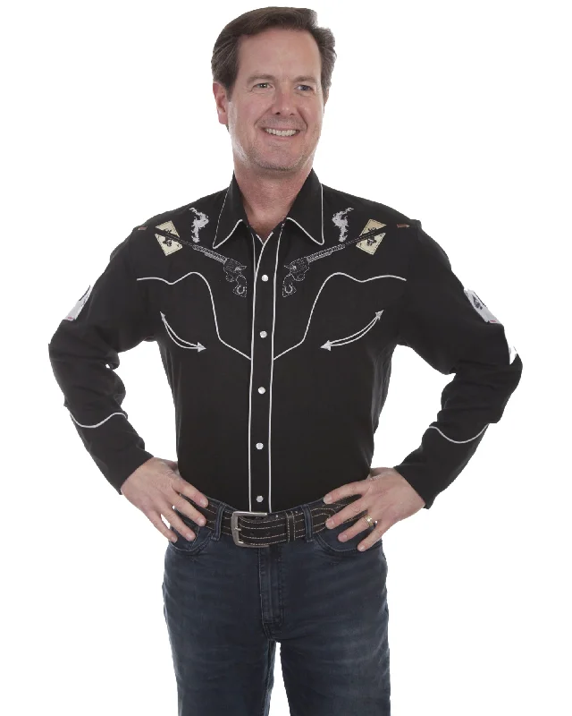 Men's Embroidered Western Shirt