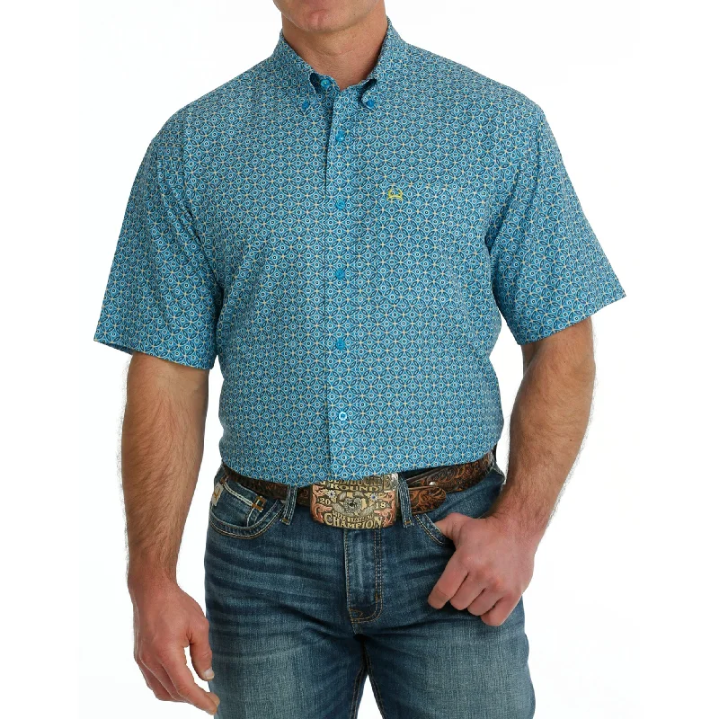 Cinch Men's Short Sleeve Blue  Arenaflex