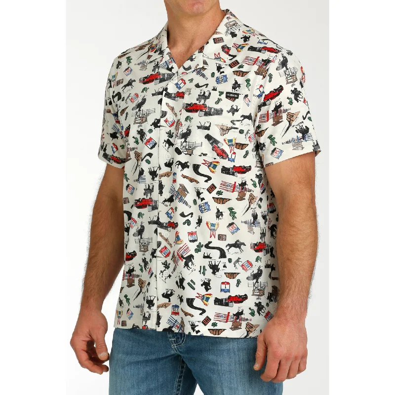 Cinch Men's Short Sleeve Rodeo Camp Shirt