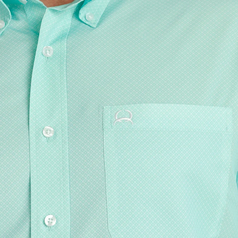 Cinch Men's Mint Geo Arena Flex Shirt