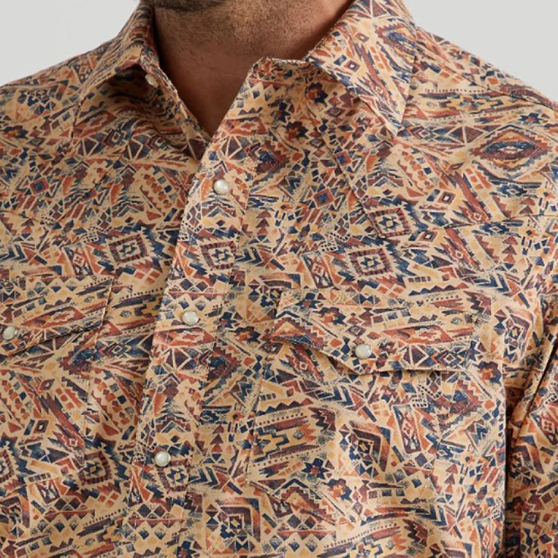 Wrangler Men's Multi Southwest Aztec Long Sleeve