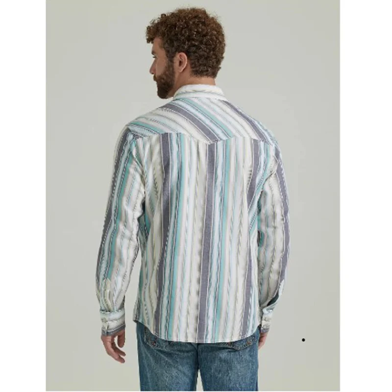 Wrangler Men's Multi Stripe Long Sleeve