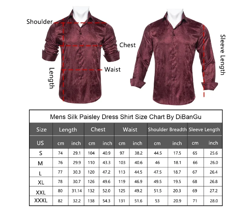 New Black Satin Silk Men's Long Sleeve Shirt- CY-0538