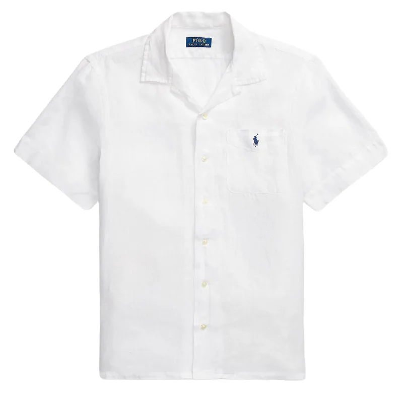 Polo Ralph Lauren Classic Fit Linen Camp Shirt White