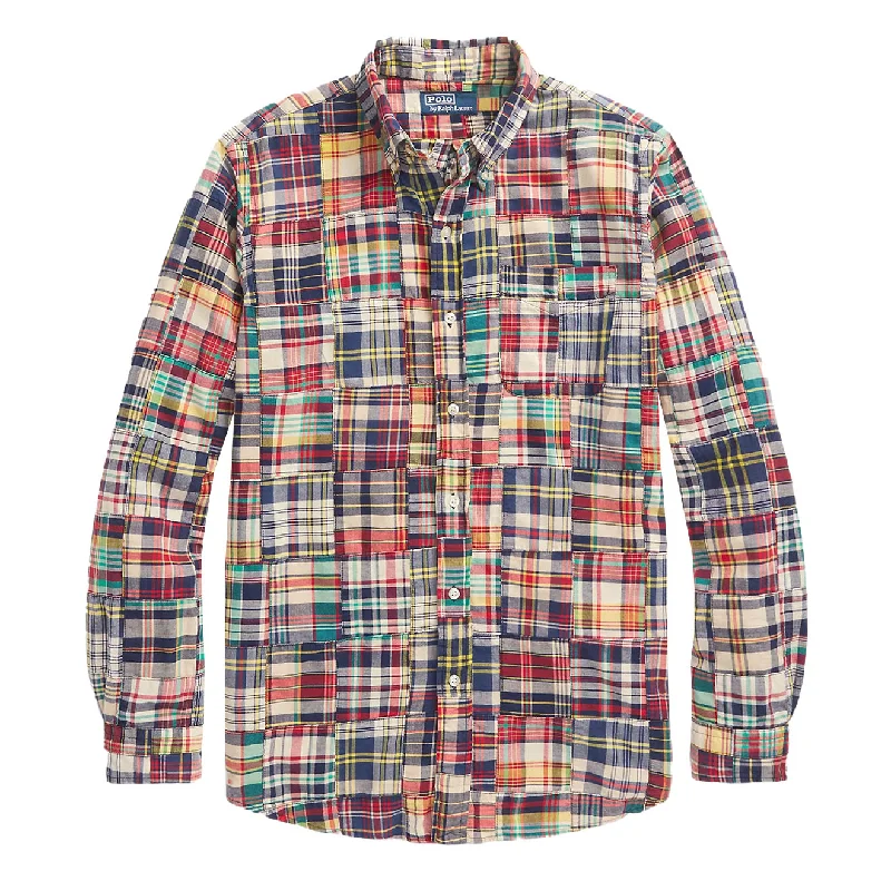 Polo Ralph Lauren Classic Fit Patchwork Madras Shirt Madras Patchwork