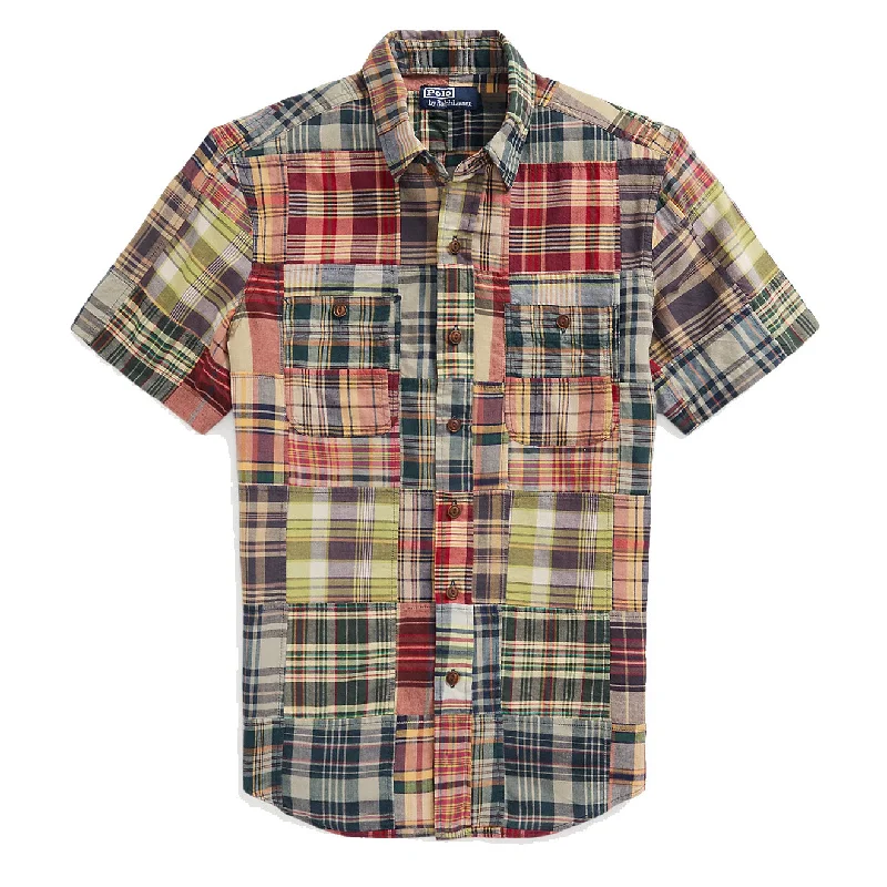 Polo Ralph Lauren Classic Fit Patchwork Madras Workshirt  Madras Patchwork