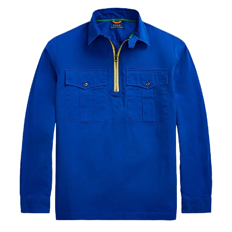 Polo Ralph Lauren Twill Popover Workshirt Blue Saturn