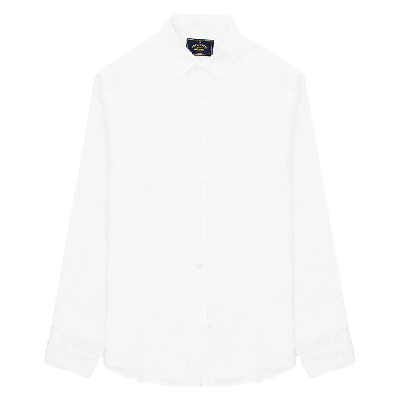 Portuguese Flannel L/S Linen Shirt White