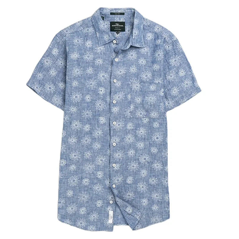 Rodd & Gunn Carleton S/S Sports Fit Shirt Chambray