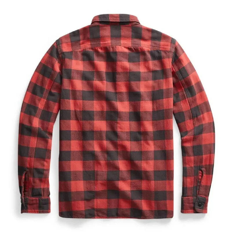 RRL by Ralph Lauren Farrell Workshirt Twill Plaid L/S Red / Black