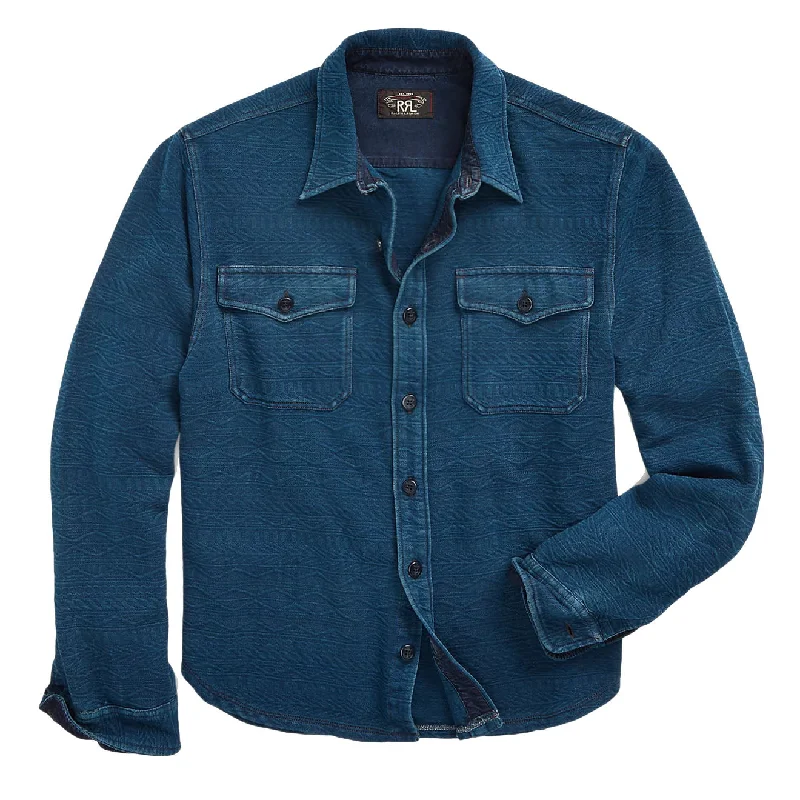 RRL by Ralph Lauren Guernsey-Patterned Jacquard Workshirt Indigo