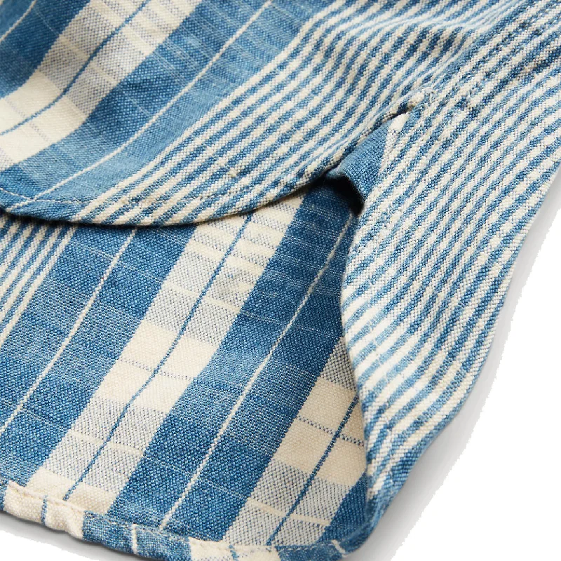 RRL by Ralph Lauren Indigo Plaid Cotton-Linen Workshirt RL-711 Indigo/Creme