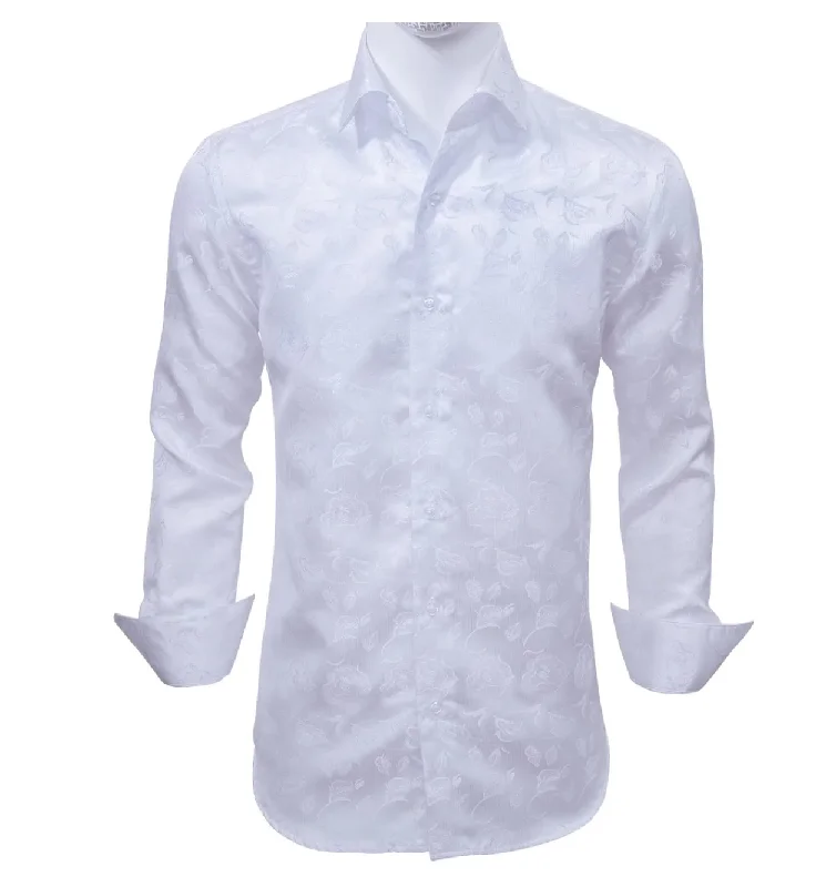 Simon Von White Floral Shirt- CY-0002