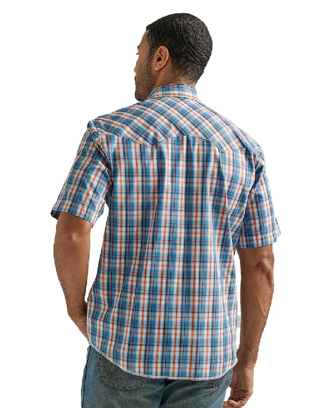 Men's Fashion Snap Short Sleeve Modern Fit Shirt