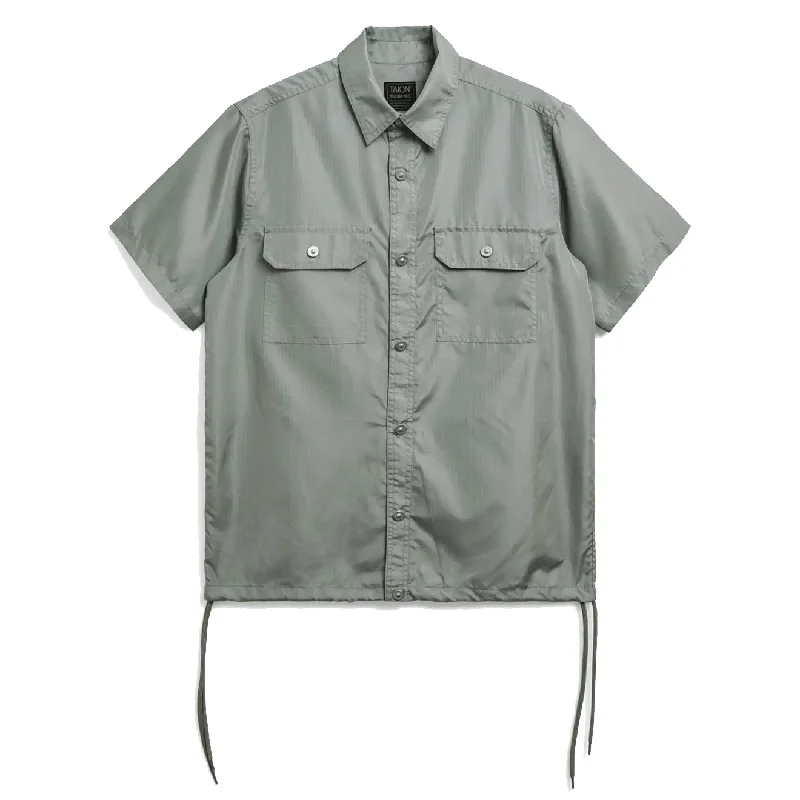 Taion Military Half Sleeve Shirt Dark Sage Green