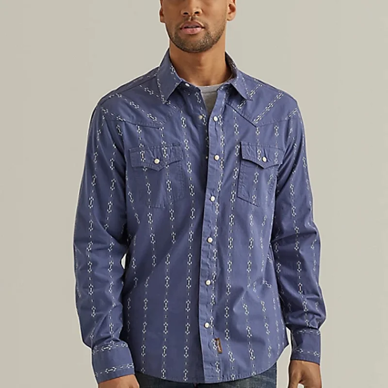 Wrangler Men's Vintage Indigo Western Shirt