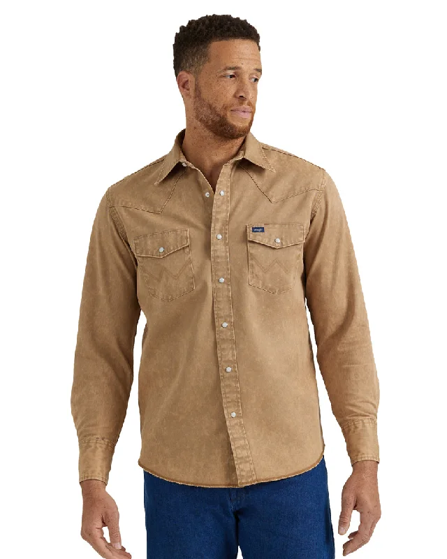 Men's Vintage Inspired Long Sleeve Twill Workshirt