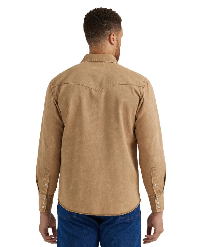 Men's Vintage Inspired Long Sleeve Twill Workshirt