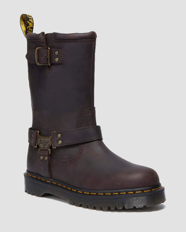 Anistone Tall Leather Biker Boots