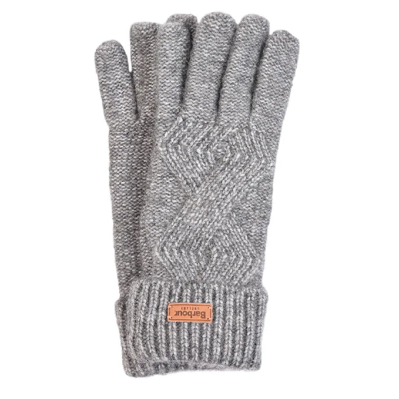 Barbour Womens Montrose Knitted Gloves Charcoal