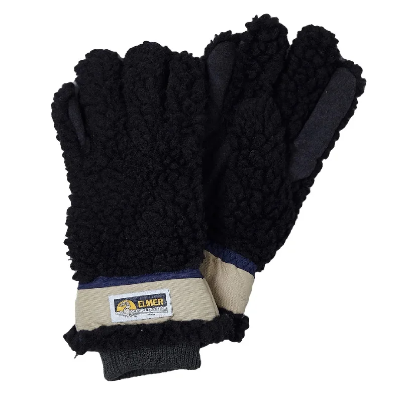 Elmer Gloves Wool Pile 5 Finger Glove Black