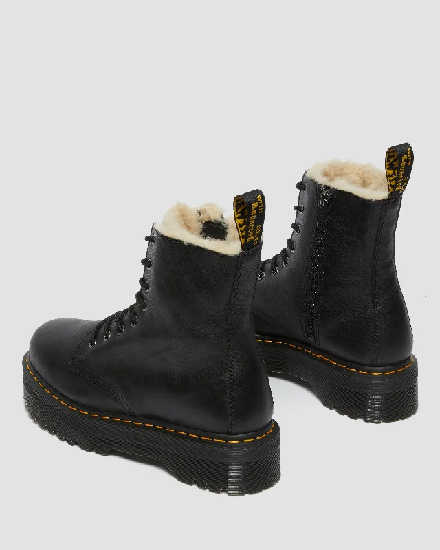 Jadon Fur-Lined Pisa Platform Leather Boots