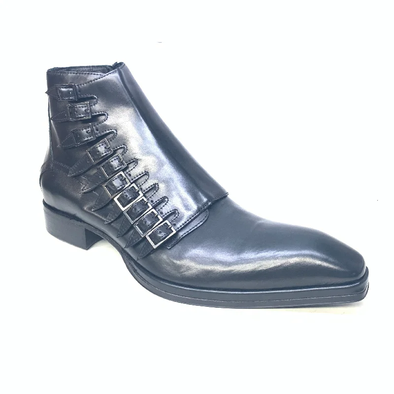 Jo Ghost Dieci Monk Strap Leather Ankle Boots