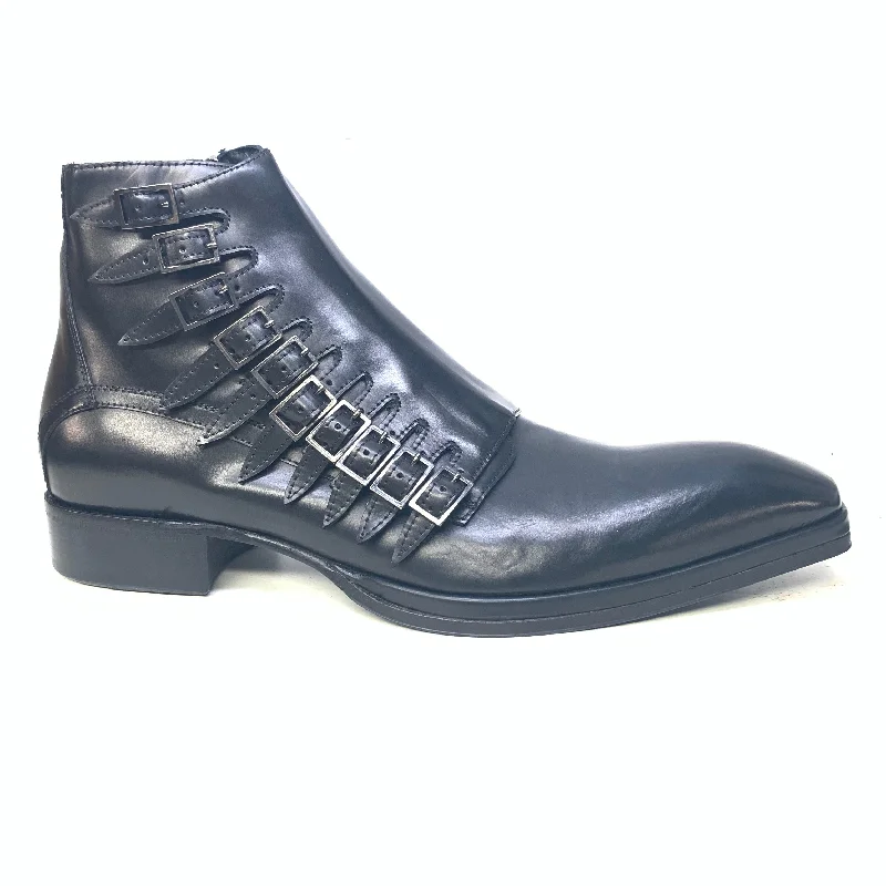 Jo Ghost Dieci Monk Strap Leather Ankle Boots