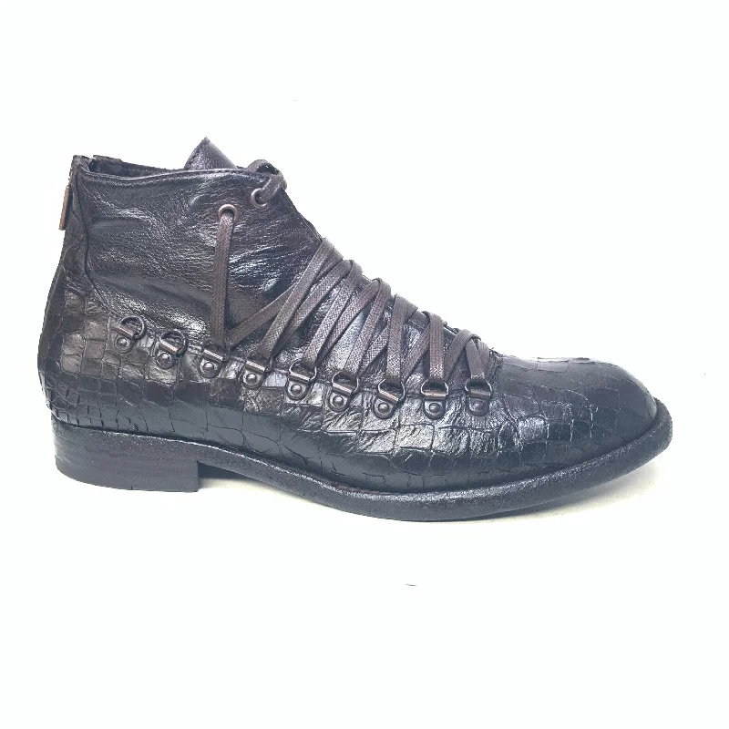 Jo Ghost Multi Lace Alligator Low-cut Boots