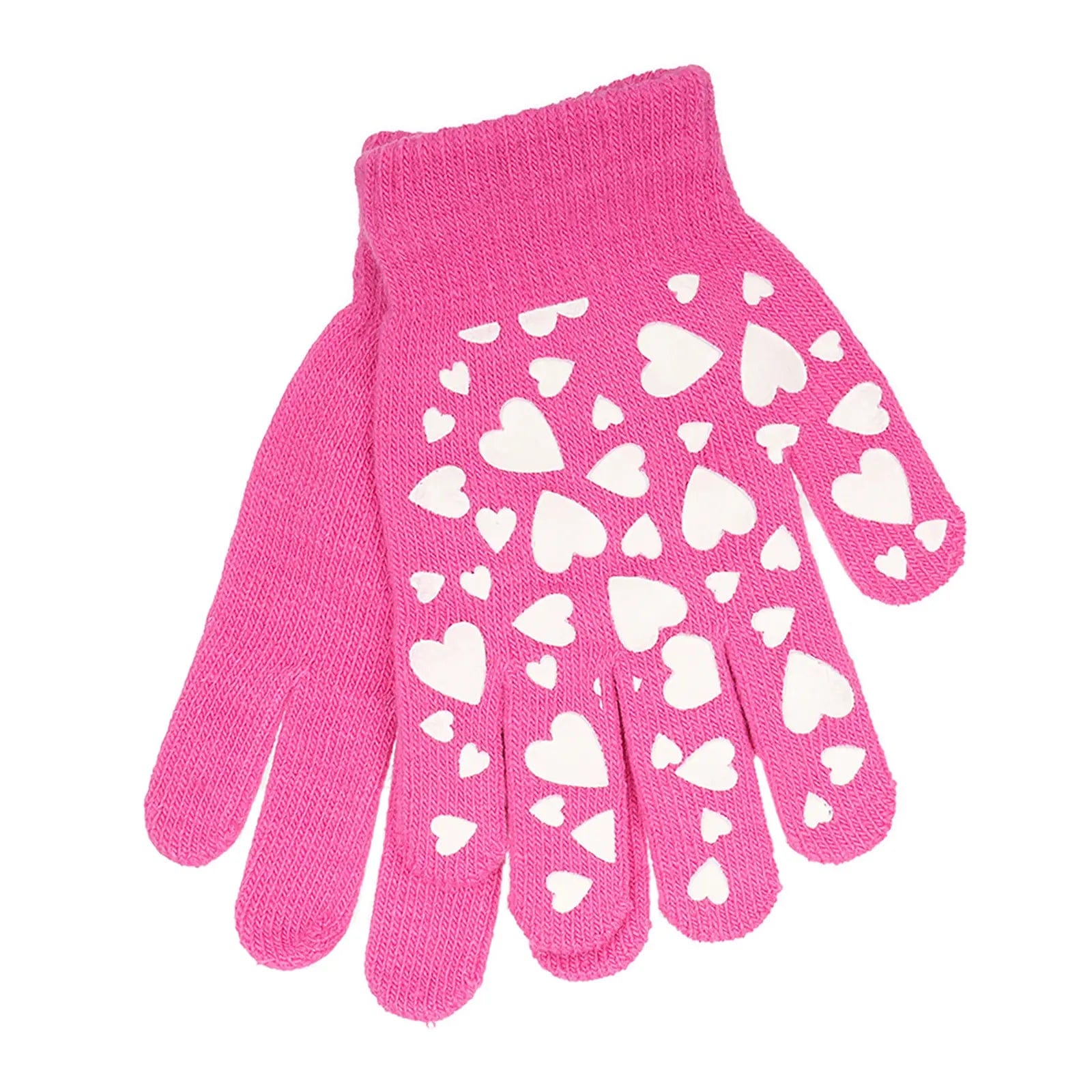 Kids Glow In The Dark Magic Gloves Hearts Stars One Size