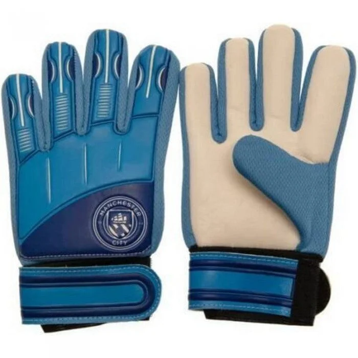 Manchester City FC Childrens/Kids Delta Goalkeeper Gloves