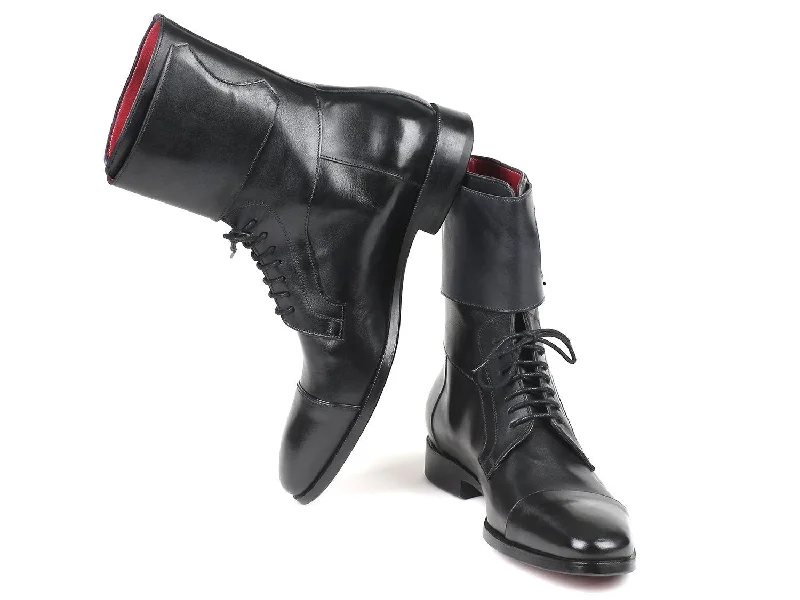 Paul Parkman Men's High Boots Black Calfskin