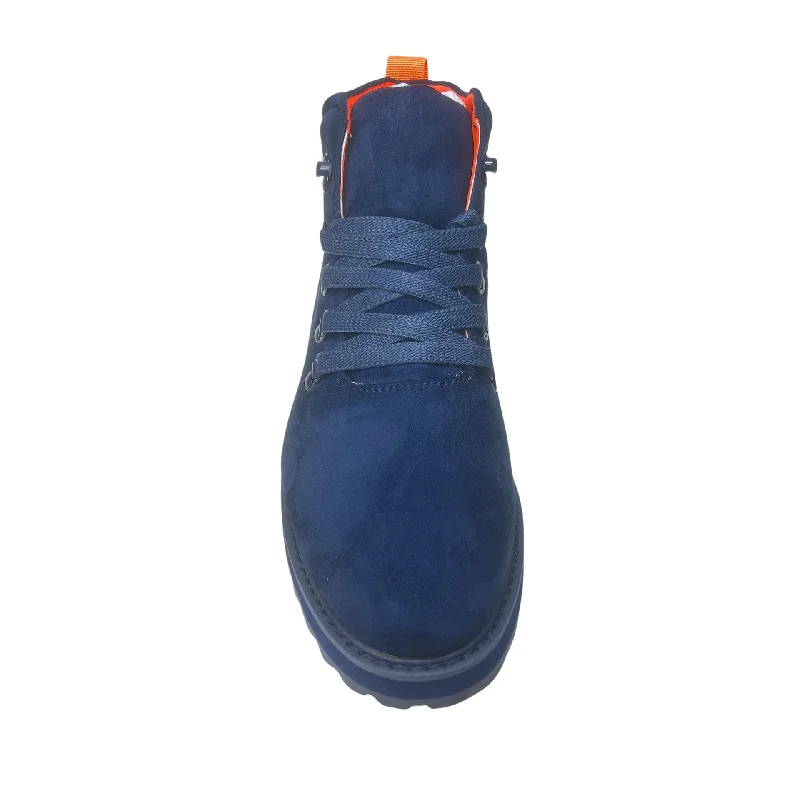 Tayno Britton Navy PU Suede Ankle Boots