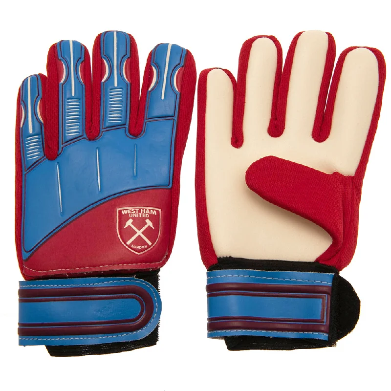 West Ham United FC Childrens/Kids Delta Crest Goalkeeper Gloves