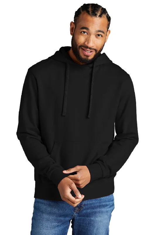 Allmade Mens Organic French Terry Hooded Sweatshirt Hoodie - Deep Black