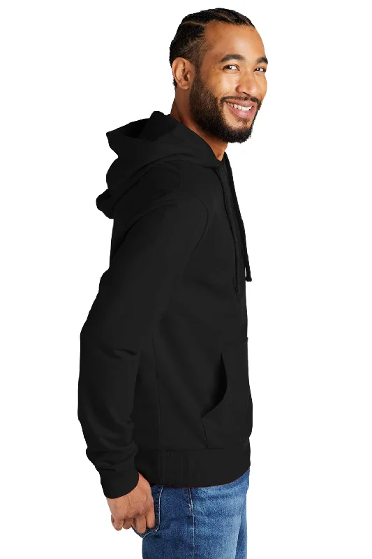 Allmade Mens Organic French Terry Hooded Sweatshirt Hoodie - Deep Black