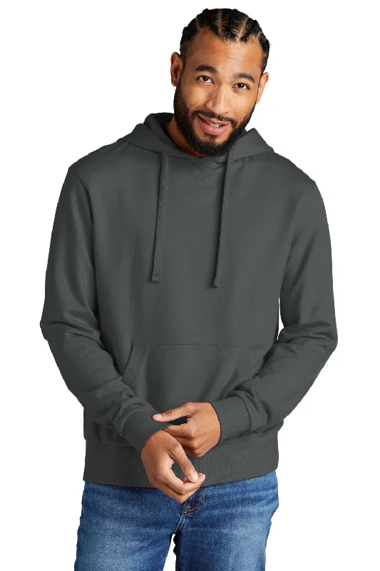 Allmade Mens Organic French Terry Hooded Sweatshirt Hoodie - Terrain Grey