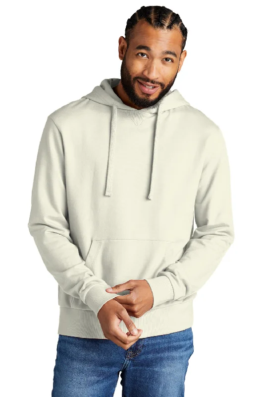 Allmade Mens Organic French Terry Hooded Sweatshirt Hoodie - White Sand