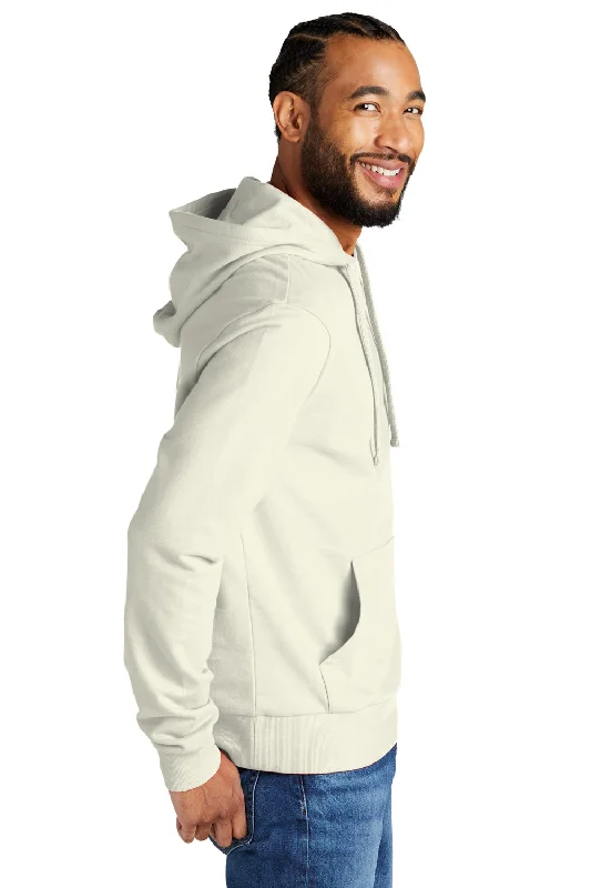 Allmade Mens Organic French Terry Hooded Sweatshirt Hoodie - White Sand