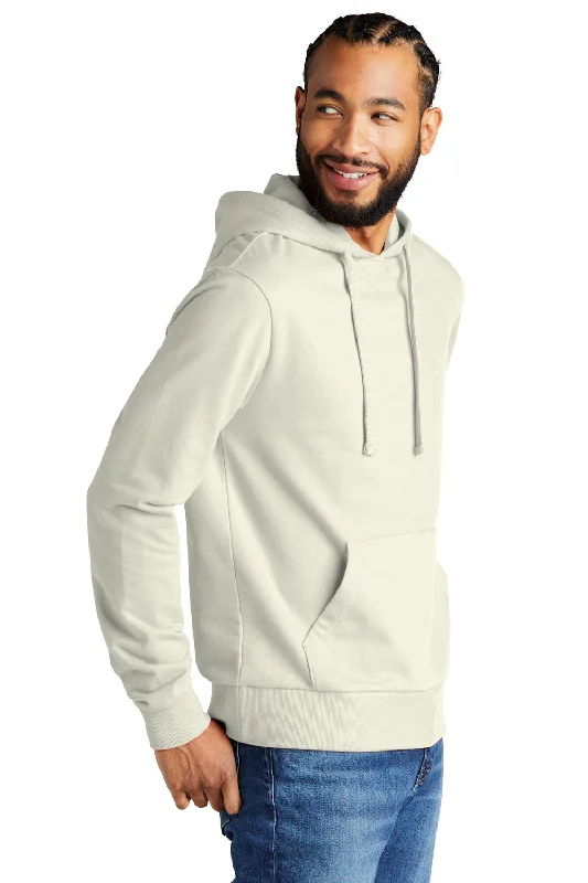 Allmade Mens Organic French Terry Hooded Sweatshirt Hoodie - White Sand