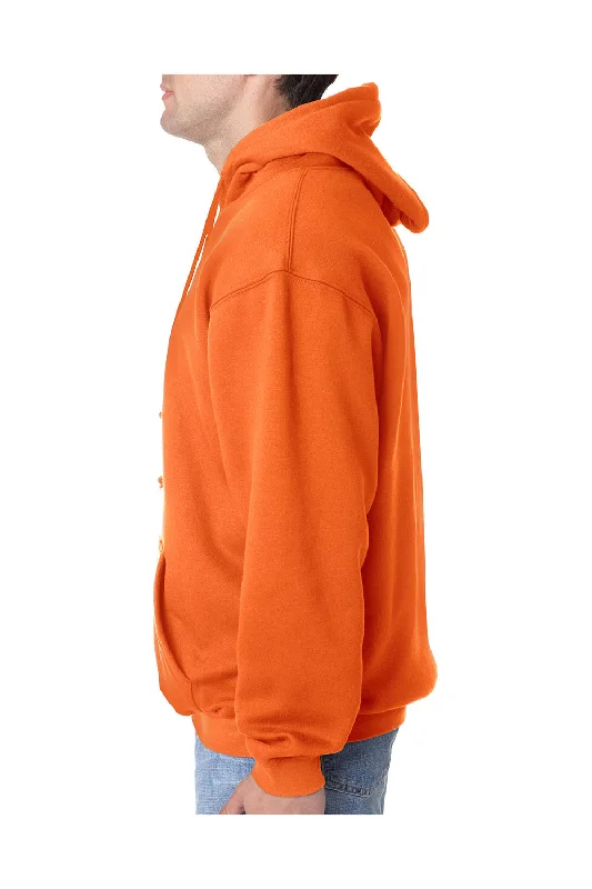 Bayside Mens USA Made Hooded Sweatshirt Hoodie - Bright Orange