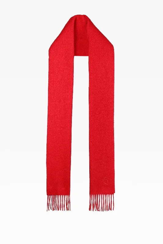 Blake Plain Red Rouge Lambswool Scarf: Premium Winter Essential