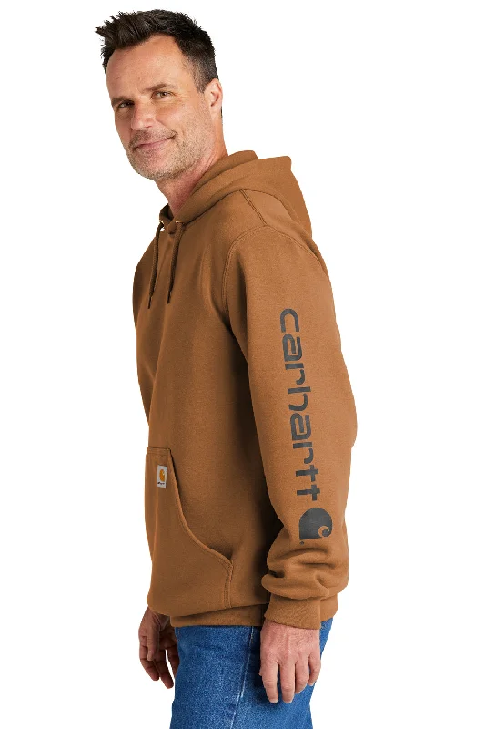 Carhartt Mens Hooded Sweatshirt Hoodie - Carhartt Brown