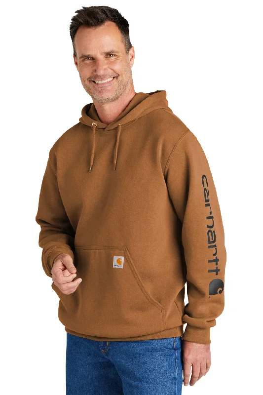 Carhartt Mens Hooded Sweatshirt Hoodie - Carhartt Brown